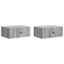 VidaXL Wisząca Szafka Nocna 2 szt. Szary Sonoma 49 x 34,5 x 20 cm