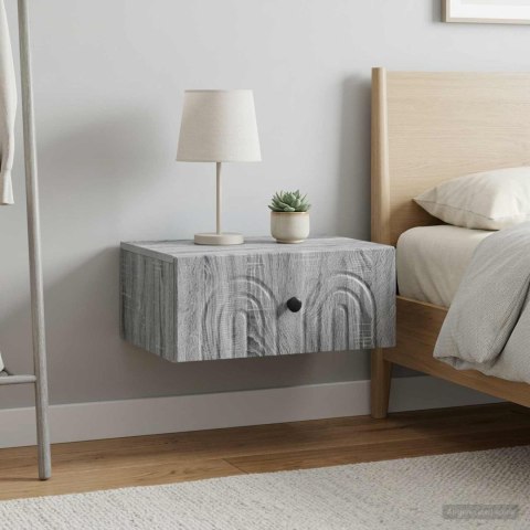 VidaXL Wisząca Szafka Nocna 2 szt. Szary Sonoma 49 x 34,5 x 20 cm