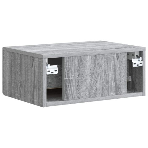 VidaXL Wisząca Szafka Nocna 2 szt. Szary Sonoma 49 x 34,5 x 20 cm