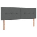 ŁÓŻKO BOX SPRING Z MATERACEM I LED CIEMNOSZARY 160 X 200 CM