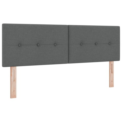 ŁÓŻKO BOX SPRING Z MATERACEM I LED CIEMNOSZARY 160 X 200 CM