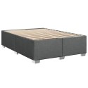 ŁÓŻKO BOX SPRING Z MATERACEM I LED CIEMNOSZARY 160 X 200 CM