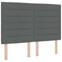 VidaXL Łóżko z pojemnikiem i materacem LED ciemnoszary 140 x 190 cm