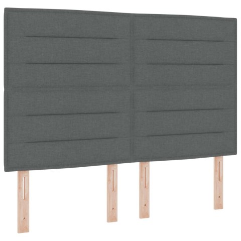 VidaXL Łóżko z pojemnikiem i materacem LED ciemnoszary 140 x 190 cm