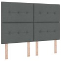 VidaXL Łóżko z pojemnikiem i materacem LED ciemnoszary 140 x 190 cm