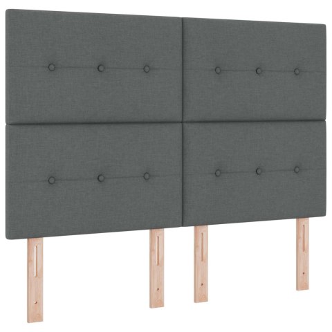 VidaXL Łóżko z pojemnikiem i materacem LED ciemnoszary 140 x 190 cm