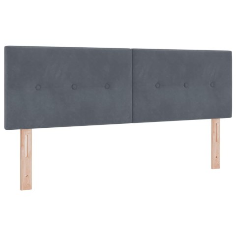 VidaXL Łóżko z pojemnikiem i materacem LED ciemnoszary 140 x 200 cm