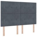 VidaXL Łóżko z pojemnikiem i materacem LED ciemnoszary 140 x 200 cm