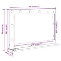 LUSTRO TOALETOWE Z OŚWIETLENIEM LED BETONOWY SZARY 80X55X18CM
