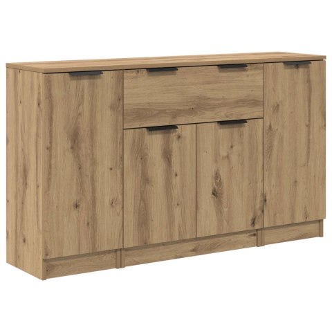 VidaXL Bufet 3 szt. Dąb rzemieślniczy 120 x 30 x 70 cm