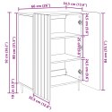 VidaXL Bufet Betonowy szary 66 x 34,5 x 92 cm Drewno inżynieryjne