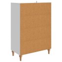 VidaXL Bufet Biały wysoki połysk 66 x 34,5 x 95 cm Drewno inżynieryjne