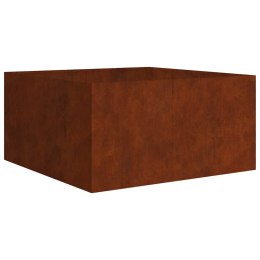 VidaXL Donica, 80x80x40 cm, stal kortenowska