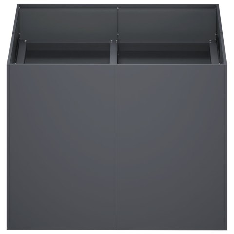 VidaXL Doniczka ogrodowa antracytowy 80 x 80 x 60 cm Stal zimnogięta