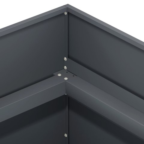 VidaXL Doniczka ogrodowa antracytowy 80 x 80 x 60 cm Stal zimnogięta