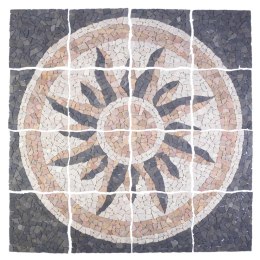 VidaXL Mozaikowe Płytki z Wzorem Słońca Wielokolorowe 120 x 120 cm