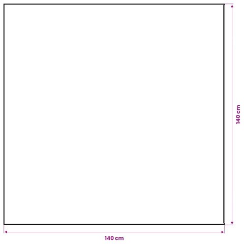 VidaXL Obrus jutowy naturalny 140 x 140 cm 100% Juta Tossa