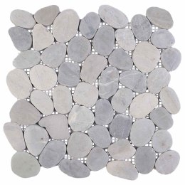 VidaXL Płytki Pebble Szary 30 x 30 cm Kamień rzeczny