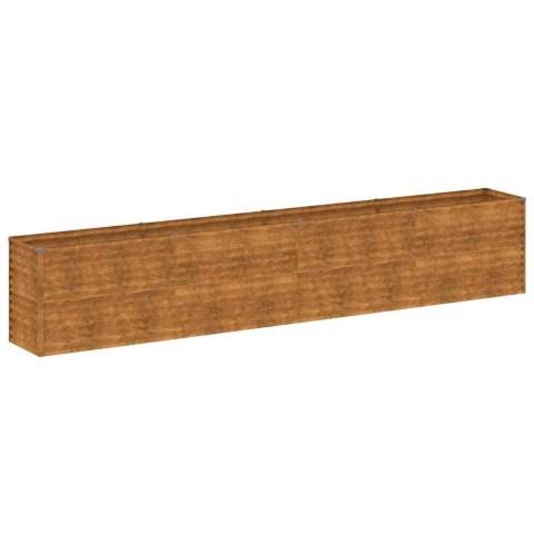 VidaXL Podwyższona grządka ogrodowa 385x50x69 cm, stal Corten
