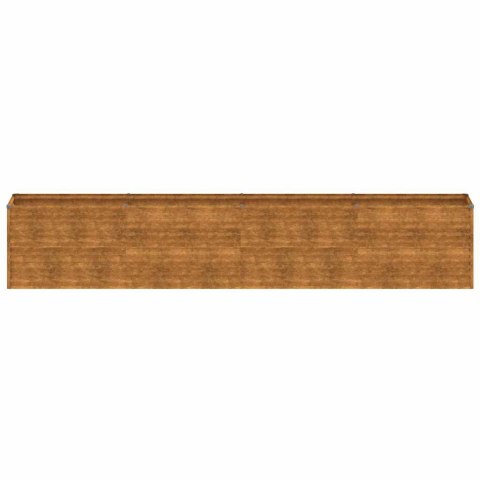 VidaXL Podwyższona grządka ogrodowa 385x50x69 cm, stal Corten