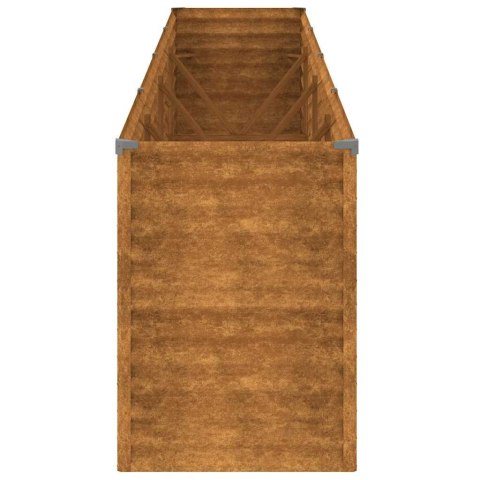 VidaXL Podwyższona grządka ogrodowa 385x50x69 cm, stal Corten