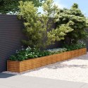VidaXL Podwyższona grządka ogrodowa 580x50x36 cm, stal Corten