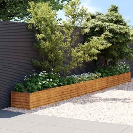 VidaXL Podwyższona grządka ogrodowa 580x50x36 cm, stal Corten