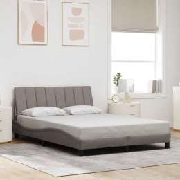 VidaXL Rama łóżka bez materaca, Hanko, taupe, 120x200 cm, obita tkaniną