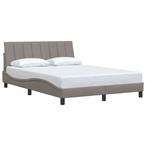 VidaXL Rama łóżka bez materaca, Hanko, taupe, 120x200 cm, obita tkaniną