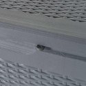 VidaXL Skrzynia ogrodowa, szara, rattan PP, 180 L