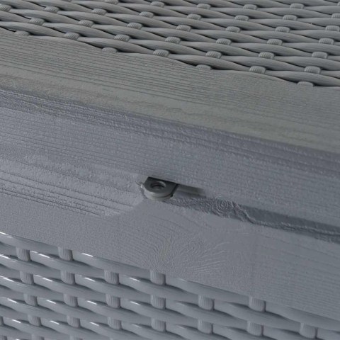 VidaXL Skrzynia ogrodowa, szara, rattan PP, 180 L
