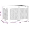 VidaXL Skrzynia ogrodowa, szara, rattan PP, 180 L