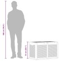 VidaXL Skrzynia ogrodowa, szara, rattan PP, 180 L
