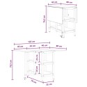 VidaXL Stół jadalniany 122 x 80 x 76,5 cm Drewno inżynieryjne