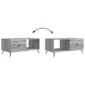 VidaXL Stolik kawowy Szary Sonoma 90 x 50 x 40 cm Drewno inżynieryjne