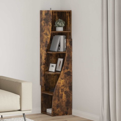 VidaXL Szafka narożna 32x32x140cm Drewno inżynieryjne Dąb wędzony
