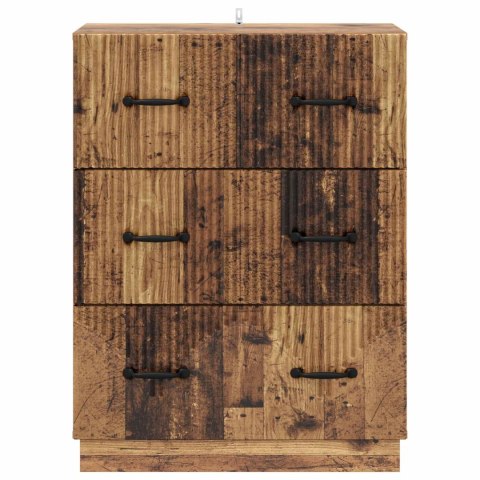 VidaXL Szafka z Szufladami Stare drewno 66 x 34,5 x 87 cm