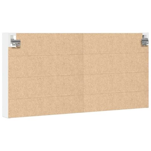 VidaXL Witryna, biała, 100x8,5x50 cm, materiał drewnopochodny