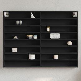 VidaXL Witryna, czarna, 100x8,5x75 cm, materiał drewnopochodny