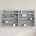 VidaXL Witryna, szarość betonu, 100x8,5x50 cm, materiał drewnopochodny