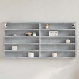 VidaXL Witryna, szarość betonu, 100x8,5x50 cm, materiał drewnopochodny