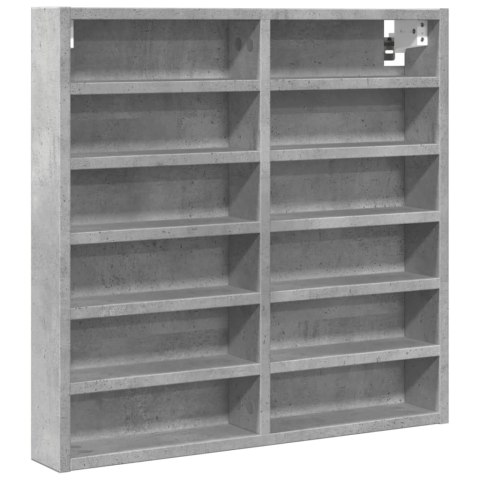 VidaXL Witryna, szarość betonu, 60x8,5x58 cm, materiał drewnopochodny