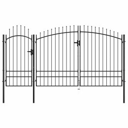 VidaXL Brama ogrodowa Woerden stalowa 1,95x4 m czarna