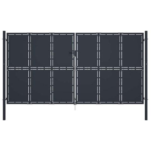 VidaXL Brama ogrodowa stalowa 400x200 cm antracyt