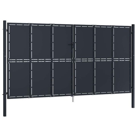 VidaXL Brama ogrodowa stalowa 400x200 cm antracyt
