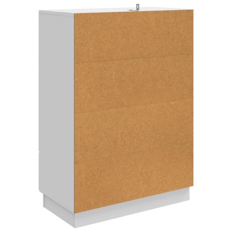 VidaXL Bufet Biały wysoki połysk 66 x 34,5 x 92 cm Drewno inżynieryjne