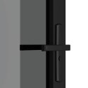 VidaXL Drzwi wewnętrzne, 102,5x201,5 cm, czarne, szkło ESG i aluminium