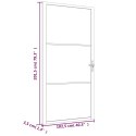 VidaXL Drzwi wewnętrzne, 102,5x201,5 cm, czarne, szkło ESG i aluminium
