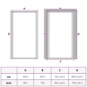 VidaXL Drzwi wewnętrzne, 102,5x201,5 cm, czarne, szkło ESG i aluminium