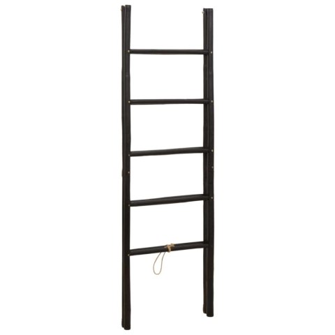 VidaXL Dwustronna drabina na koc Czarny 50 x 50 x 159 cm Bambus